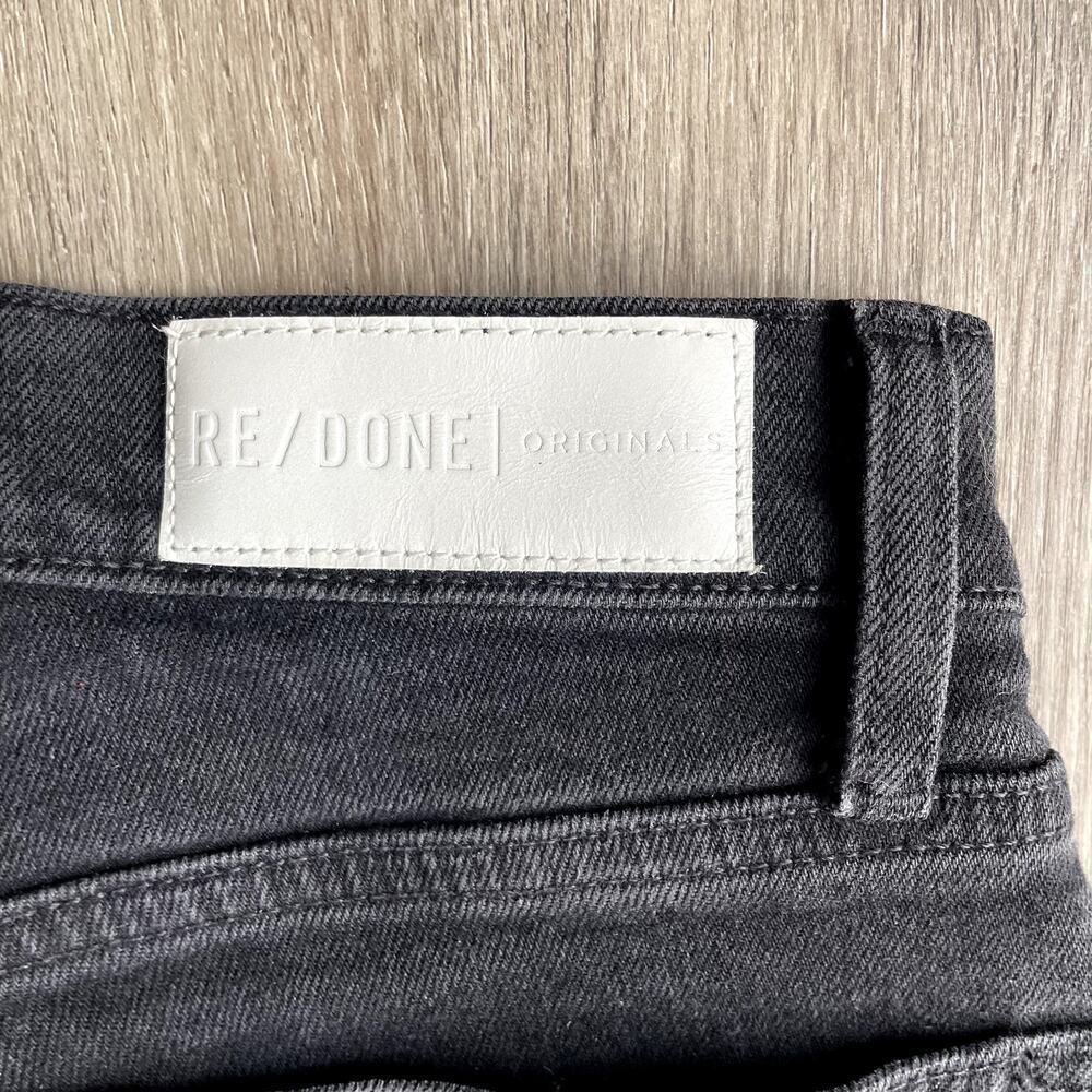 RE/DONE Originals High Rise Ankle Crop in Faded Black sz 26 - Picture 11 of 11